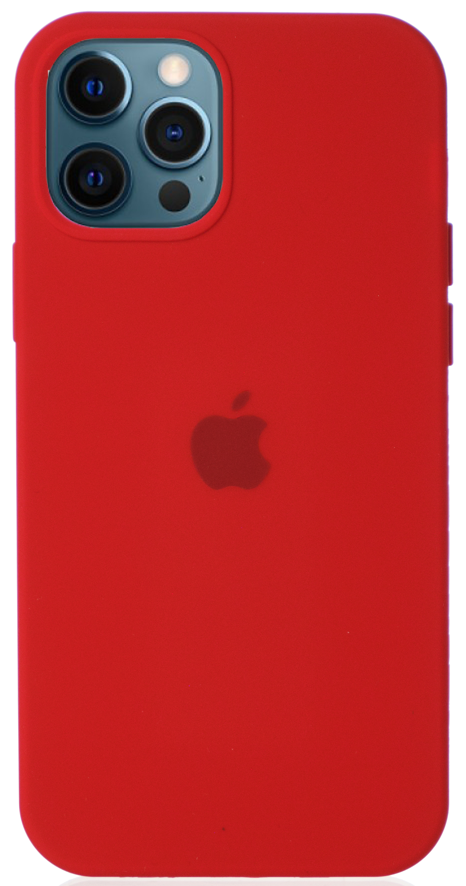 Чехол Silicone Case для iPhone 12/12 Pro красный в Тюмени